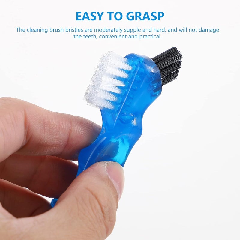 Pink Portable Retainer Case 9x9cm with Cleaning Brush and Tooth Holder Travel Storage - Image 5